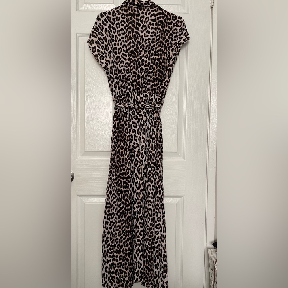 H&M Leopard Print Wrap Maxi Dress - Black & Cream - Picture 2 of 3